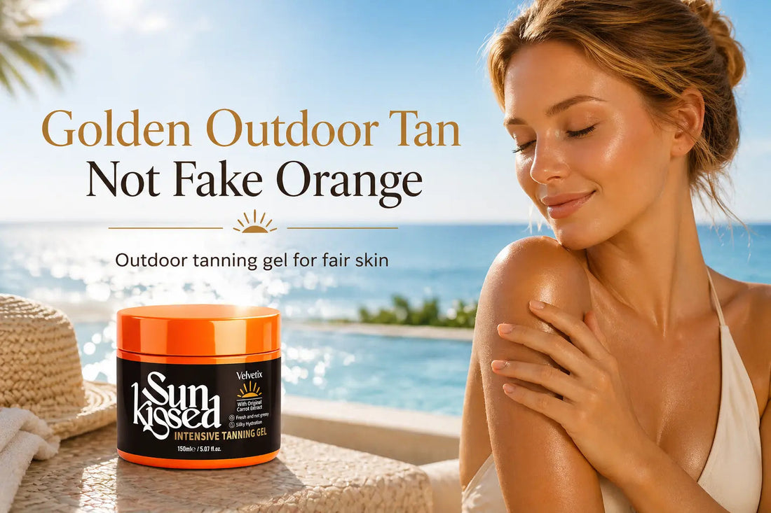 Best Outdoor Tanning Gels for Pale Skin: Our Top Picks cover image for Velvetix pale skin outdoor tanning guide