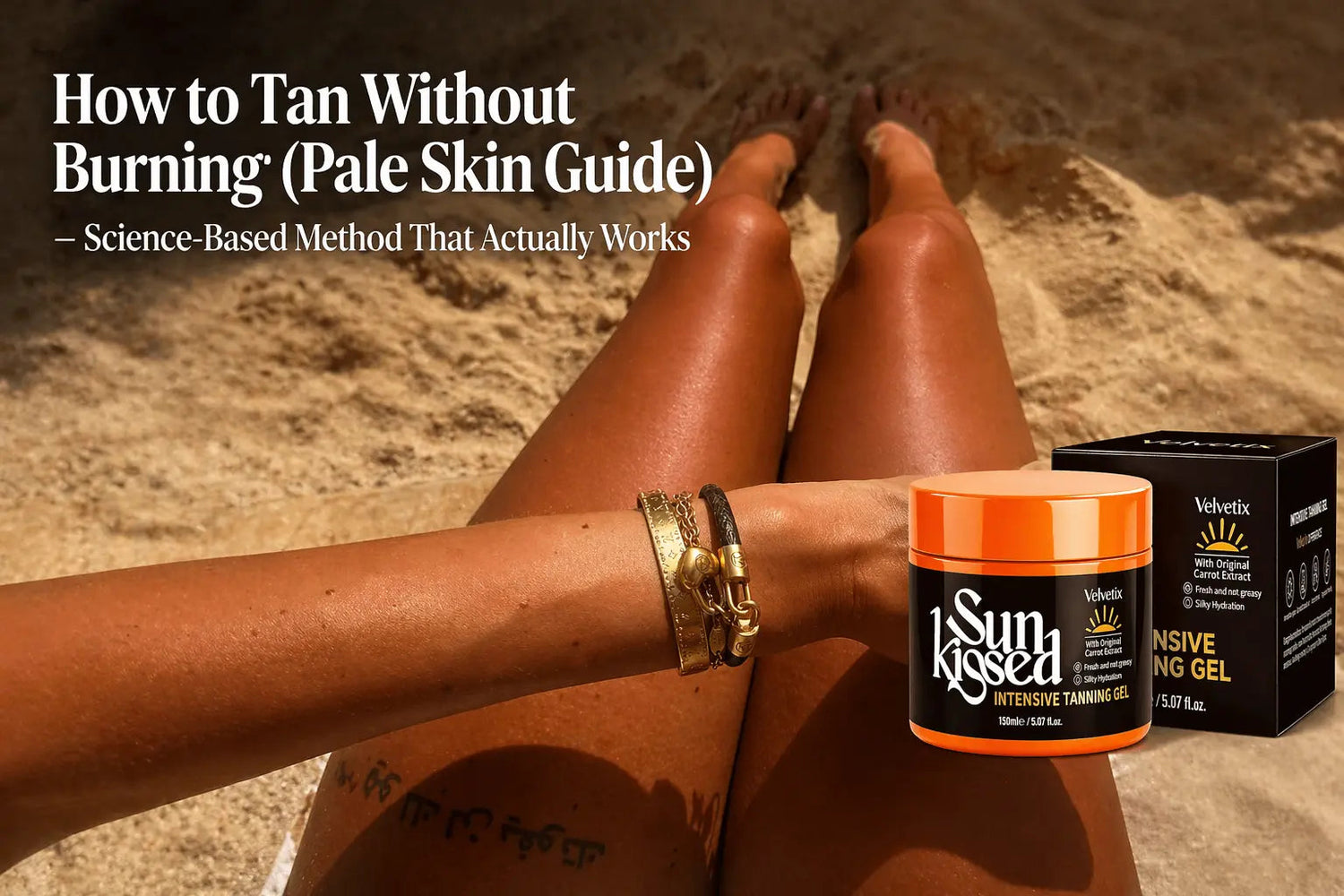 How Long Should Pale Skin Tan Outside? cover image for Velvetix pale skin outdoor tanning guide