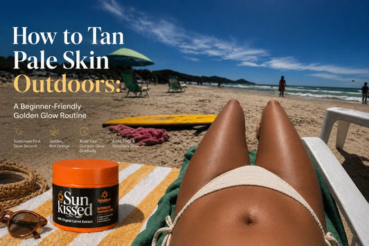 Best Outdoor Tanning Routine for a Natural Golden Glow cover image for Velvetix pale skin outdoor tanning guide