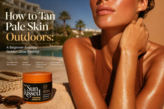 Best Golden Tan Products That Don’t Look Orange cover image for Velvetix pale skin outdoor tanning guide