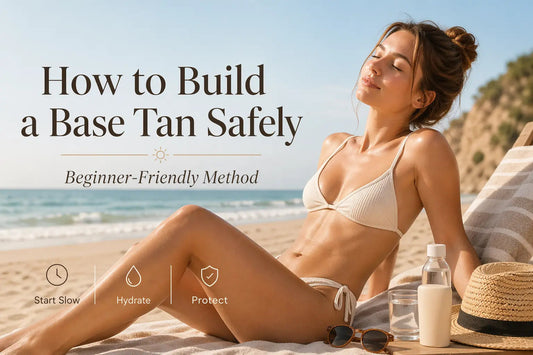 How to Build a Gradual Base Tan Outdoors cover image for Velvetix pale skin outdoor tanning guide