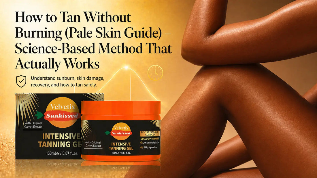Outdoor Tanning Tips for Sensitive-Looking Skin cover image for Velvetix pale skin outdoor tanning guide