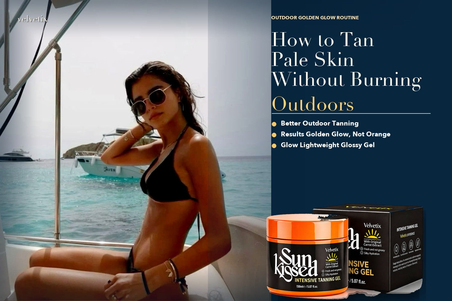 Best Tanning Gel for Pale Skin: What to Actually Look For cover image for Velvetix pale skin outdoor tanning guide