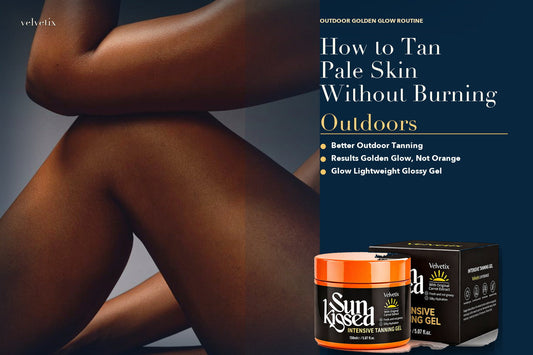 Tanning Gel Before and After: What Pale Skin Can Realistically Expect cover image for Velvetix pale skin outdoor tanning guide