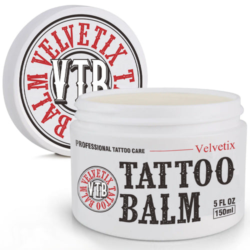 Velvetix Tattoo Balm for Sensitive Skin – Soothing Vegan Aftercare for Irritated, Itchy or Red Skin – Fragrance-Free, Paraben-Free, 5oz