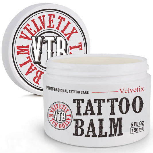 Velvetix Tattoo Balm for Sensitive Skin – Soothing Vegan Aftercare for Irritated, Itchy or Red Skin – Fragrance-Free, Paraben-Free, 5oz