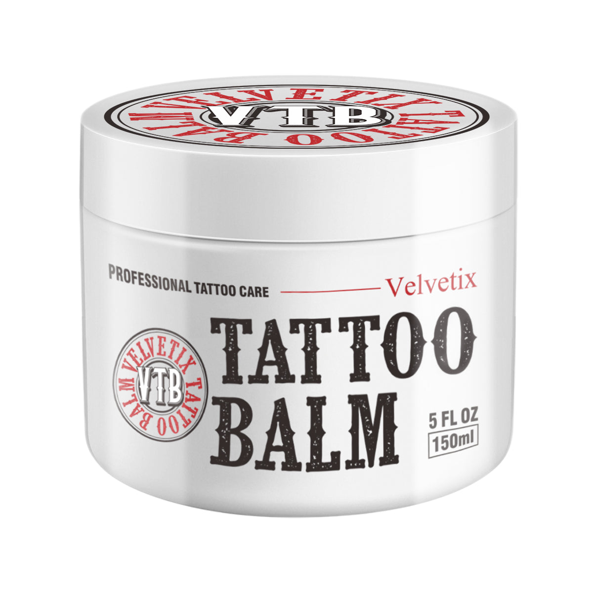 Velvetix Tattoo Balm for Sensitive Skin – Soothing Vegan Aftercare for Irritated, Itchy or Red Skin – Fragrance-Free, Paraben-Free, 5oz