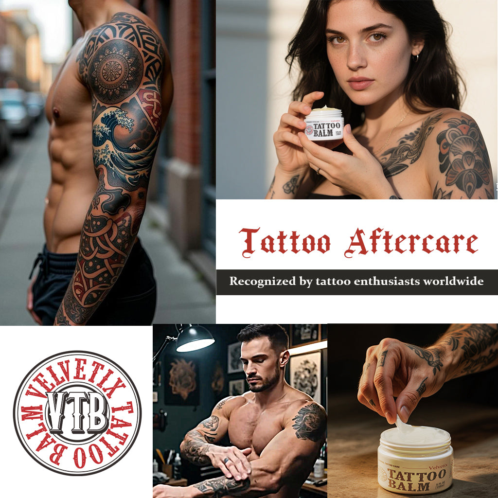 Velvetix Tattoo Balm for Sensitive Skin – Soothing Vegan Aftercare for Irritated, Itchy or Red Skin – Fragrance-Free, Paraben-Free, 5oz