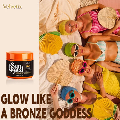 Velvetix Tanning Gel – 5.07oz Fast Tan Accelerator for Outdoor Use