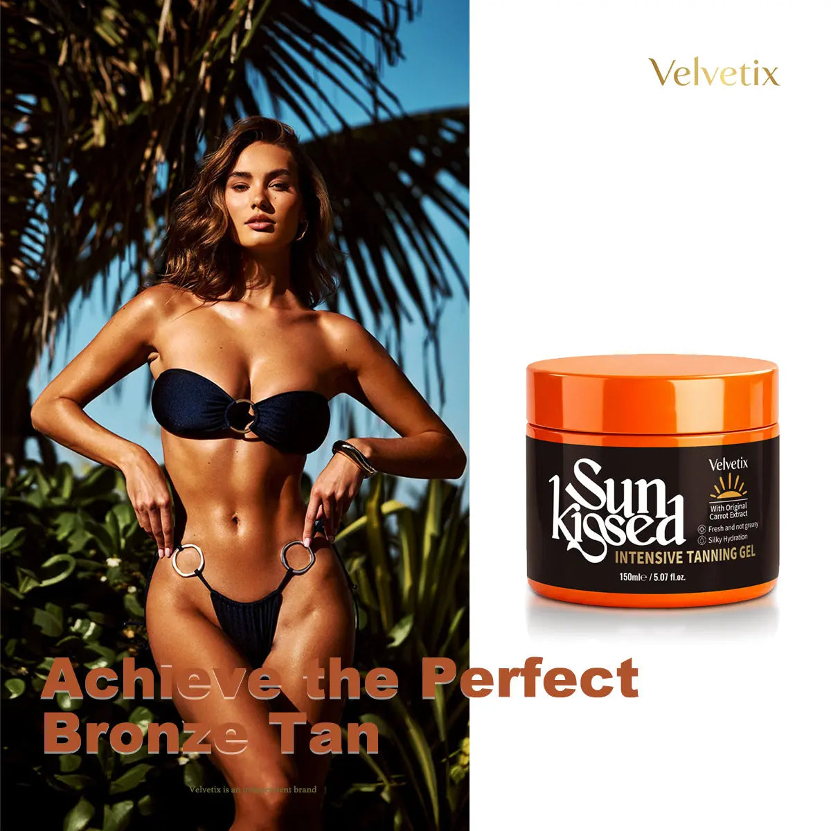 Velvetix Fast Tanning Gel product image for fair skin golden outdoor glow routine