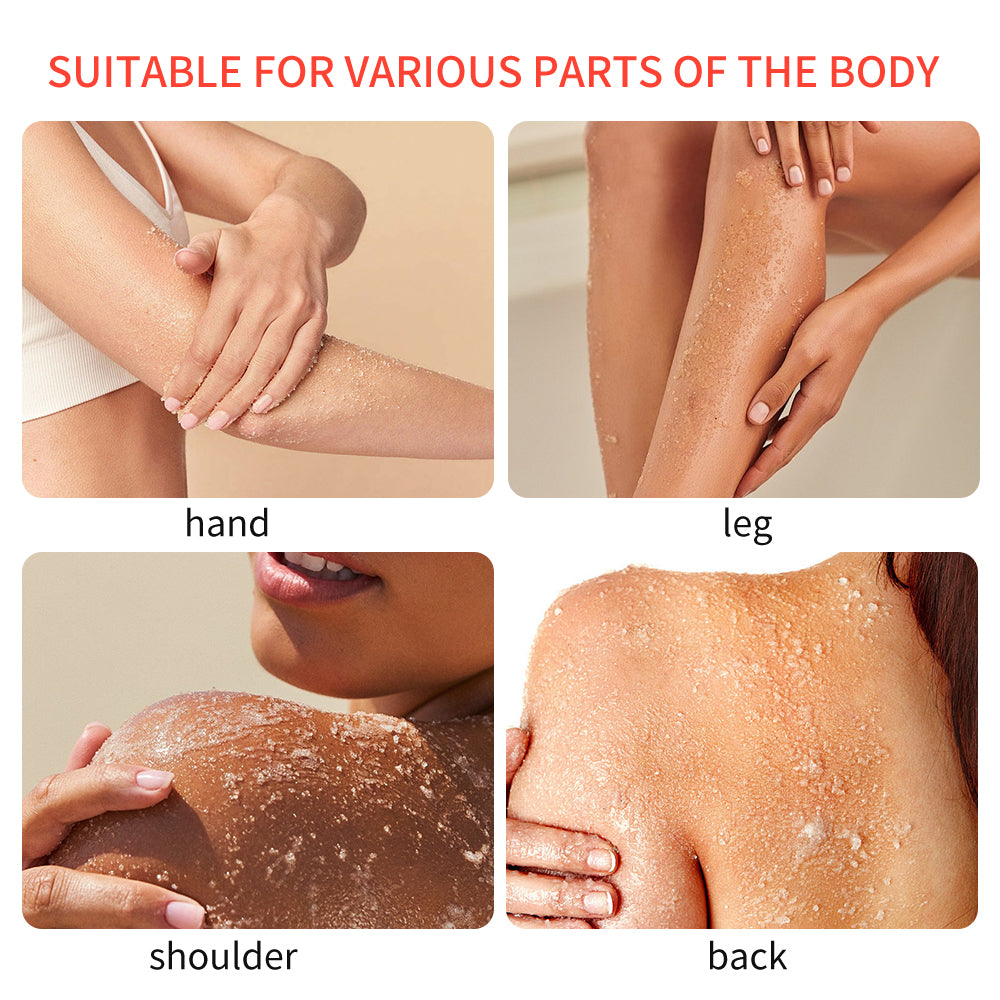 Hllozzi Himalayan Salt Scrub – Deep Exfoliating Body, Face & Hand Scrub with Collagen, Aloe Vera, Coconut & Jojoba – Moisturizing & Skin Repair Care