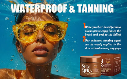 Velvetix tanning gel video thumbnail for SPF-first outdoor tanning application routine