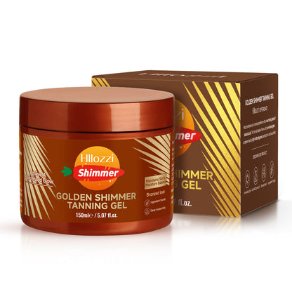 Hllozzi Golden Shimmer Tanning Gel | Fast Tan Enhancer for Indoor & Outdoor