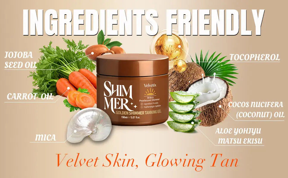 Velvetix Fast Tanning Gel product image for fair skin golden outdoor glow routine