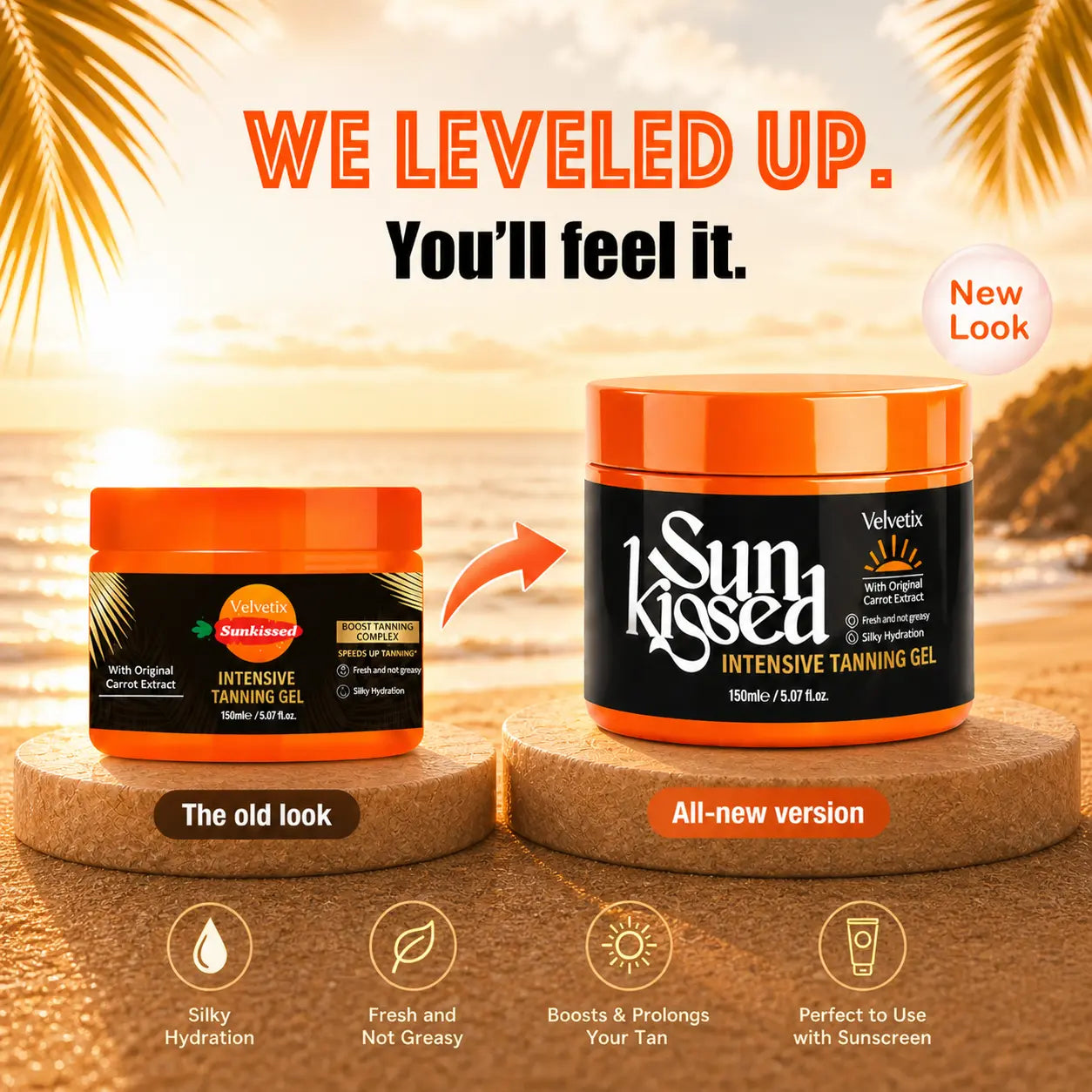 Velvetix tanning gel texture for lightweight SPF-first outdoor tanning routine on fair skin
