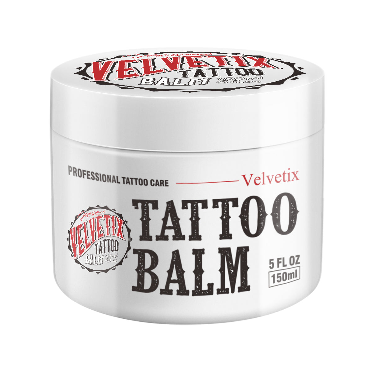 Velvetix Vegan Tattoo Balm for Sensitive Skin – Calms Red, Irritated & Itchy Skin – Fragrance-Free & Paraben-Free, 5oz