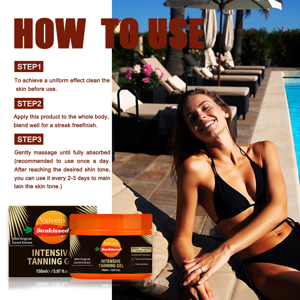 Velvetix Tanning Gel – 5.07oz Fast Tan Accelerator for Outdoor Use